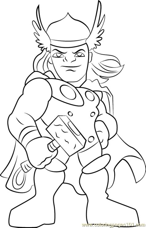 Thor Coloring Sheets Printable Thor Coloring Pages Hero Super Color