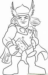 Thor Coloring Super Hero Squad Cartoon Coloringpages101 Pdf sketch template
