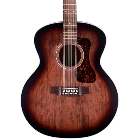 Guild F 2512e Jumbo 12 String Acoustic Electric Guitar Charcoal Burst