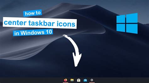 How To Center Taskbar Icons In Windows 10 Youtube