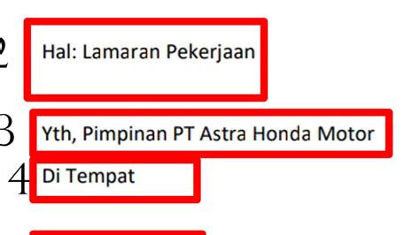 Baik untuk anda yang baru saja lulus kuliah, ingin pindah kerja ataupun bagi anda yang. Contoh Surat Lamaran Pekerjaan Ke Pt Astra Honda Motor ...
