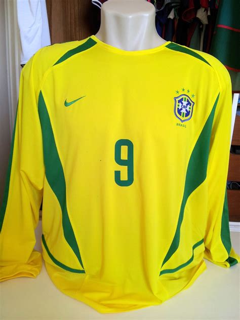 Entrá y conocé nuestras increíbles ofertas y promociones. Camisa Brasil Copa 2002 Autografada Mangas Longas 9 ...