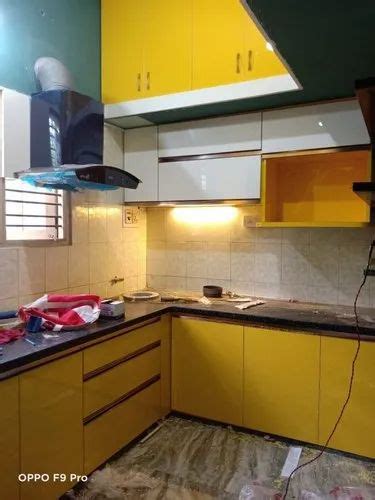 L Shape Kitchen Interior Renovation Service Rs 1000square Inch