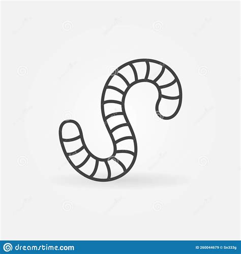 Worm Vector Concept Icon Or Sign In Linear Style Stock Vector
