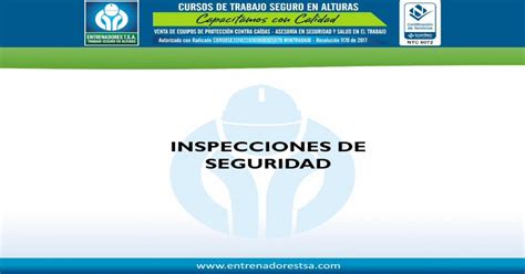 Inspecciones De Seguridad · Inspecciones De Seguridad Inspeccion De Los
