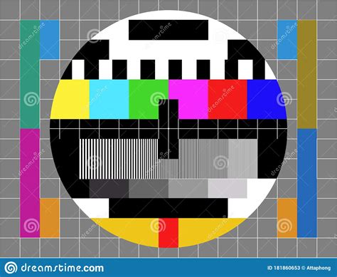 Television Color Test Pattern Vector Illustration