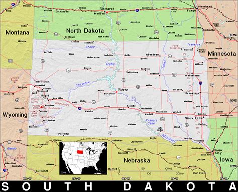 Sd · South Dakota · Public Domain Maps By Pat The Free Open Source