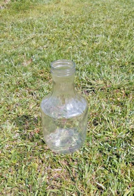 Vintage Wesson Cooking Oil Wide Bottom Shaped Glass Bottle No Lid Cap