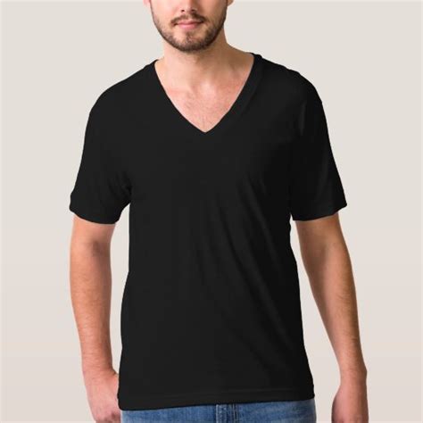 Plain Black Jersey V Neck T Shirt For Men Zazzle