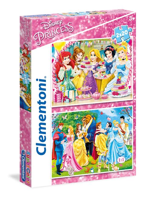 Prç 2x20 Disney Princess Supercolor Puzzle Clementoni