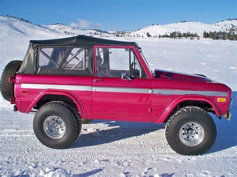 Buy Used 74 Ford Bronco Cranberry Colored Breast Cancer Survivor