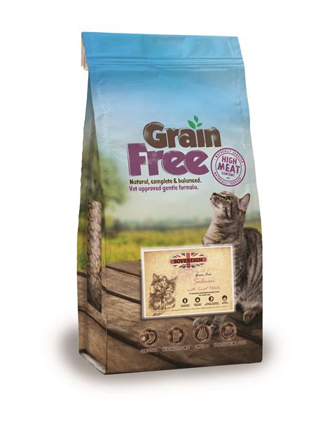 There are several reasons you may consider a grain free diet for when researching grain free cat food, make sure grains are replaced with an equivalent or better ingredient. Grain Free Adult Cat. Contains 60% salmon. Naturally high ...
