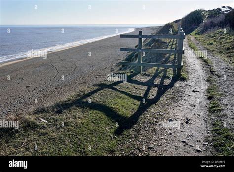 Coastal Path Sizewell Suffolk England Stock Photo Alamy