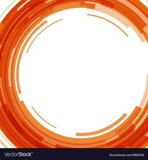 Abstract orange technology circles background Vector Image