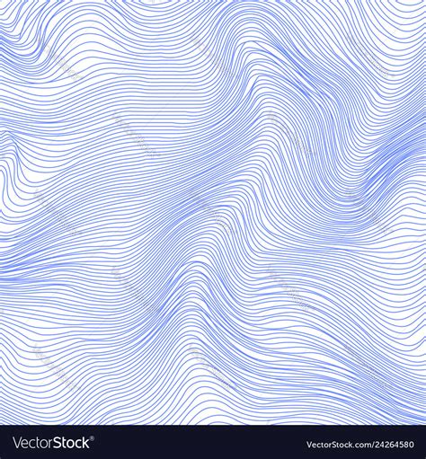 Blue Wave Stripe Background Line Textured Pattern Vector Image