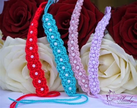 Plooshy Handmade Crochet Beaded Friendship Bracelet