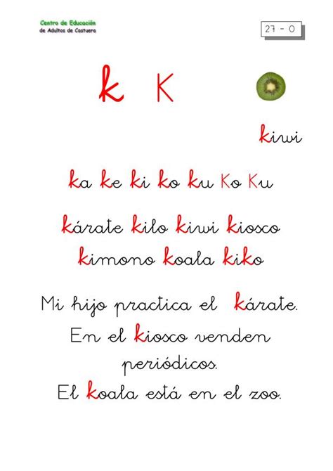 Palabras Con La Letra K En Español Imagui