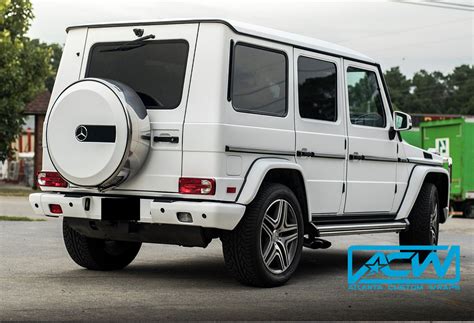 2016 Mercedes G Wagon In 3m Satin White Atlanta Custom Wraps