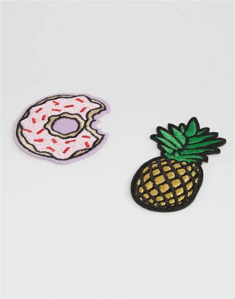 Skinnydip Donut And Pineapple Iron On Patches At Asos Com Iron On Patches Patches Clothes Crafts