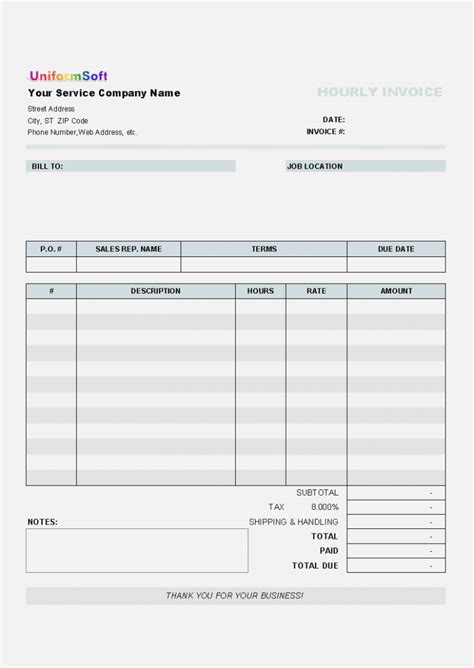 The Benefits Of Using A Monthly Invoice Template Excel In
