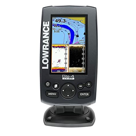 The big size of the display that measures 7 inches. Lowrance Elite 4 Review : Chartplotter with US Basemap ...