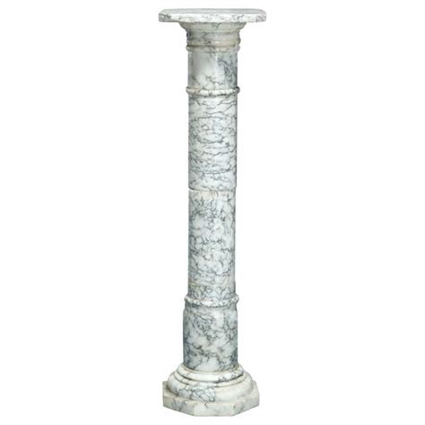 Antique Neo Classical Variegated Marble Sculpture Display Pedestal