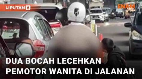 Video Miris Dua Bocah Lecehkan Pemotor Wanita Di Jalanan Bandung