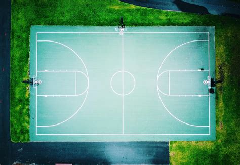 Empty Basketball Court From Above Djispark