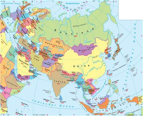 Diercke Weltatlas Kartenansicht Asien Politische Übersicht 978