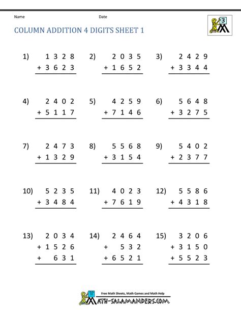 These addition worksheets are an excellent stepping stone to multiplication. Free Printable Addition Worksheets 3rd Grade