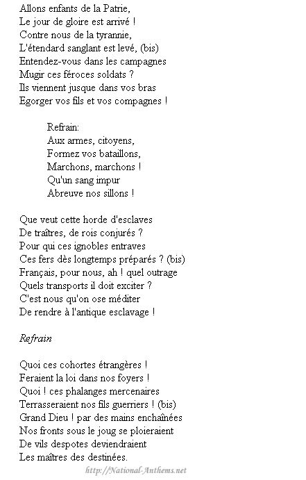 Nigeria National Anthem Lyrics In French