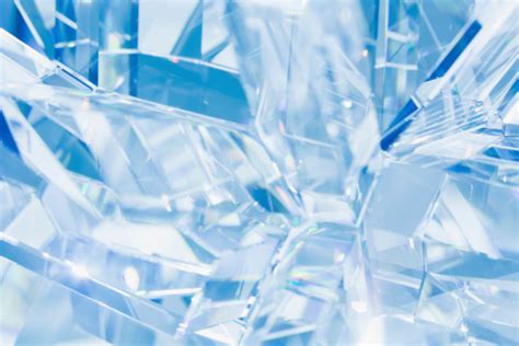 Abstract Blue Crystal Refractions Foto De Stock Y Más Banco De Imágenes