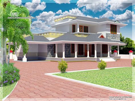 The best 4 bedroom 2 story house floor plans. 2100 sq.feet double floor house elevation | House Design Plans