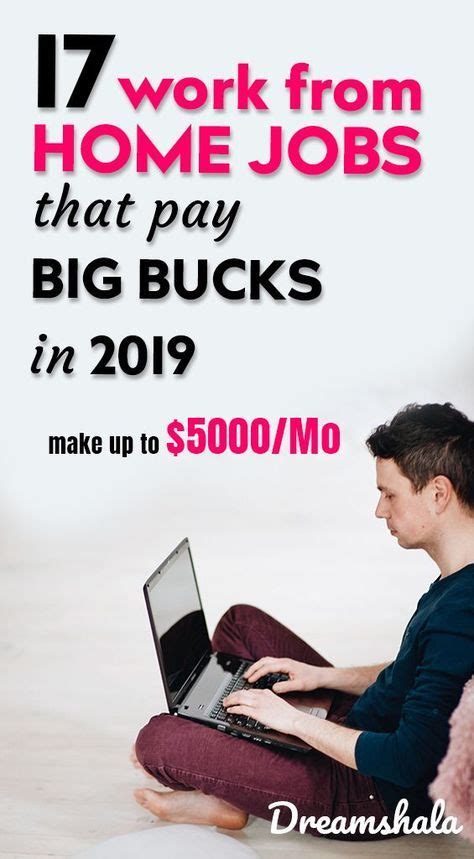 17 Work From Home Jobs That Pay Big Bucks In 2021 Dreamshala Home