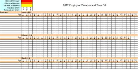 Employee Leave Tracker Excel Annual Leave Template Excel