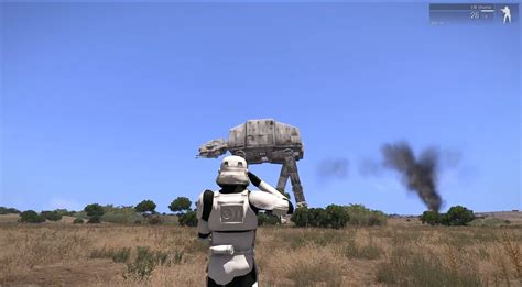 Star Wars In Arma 3 Mod Shows Promising At At Combat Pc Gamer