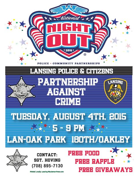 National Night Out Police And Citizens Thornton Township