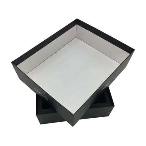 2 Pieces Black Rigid Setup Box Bespoke Size And Printing