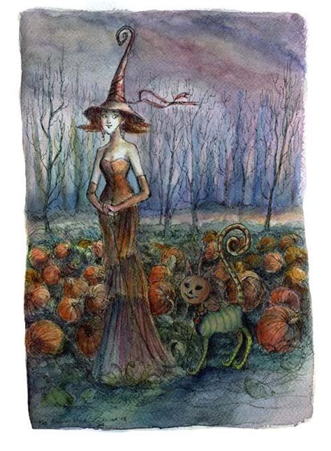 Pumpkitty Witch | Art, Halloween art, Horror art