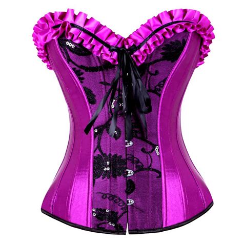 sexy women s waist vintage overbust corset bustier top burlesque basque lingerie fancy rouge