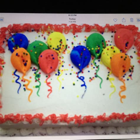 Balloon Birthday Sheet Cake In Buttercream Birthday Sheet Cakes