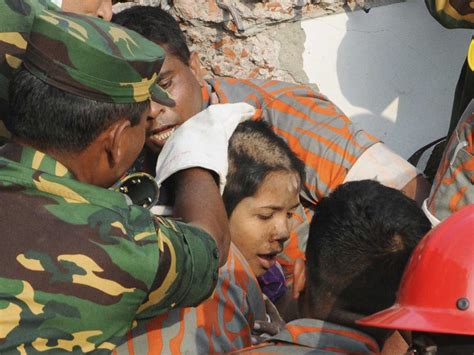 The Incredible Image Of A Woman Being Rescued From The Bangladesh Rubble After 17 Days Is