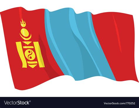Political Waving Flag Of Mongolia Royalty Free Vector Image