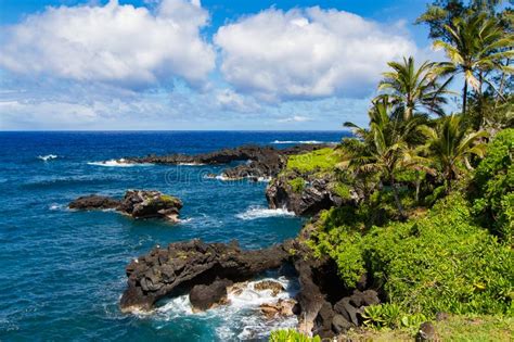 Volcanic Coastline On The Shores Of Maui Stock Photo Image Of Maui