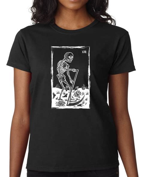 Our handcrafted silk and cotton tarot accessories enhance your tarot reading experience. Death Tarot Card Ladies' Ultra Cotton T-Shirt - Tarot T-Shirts