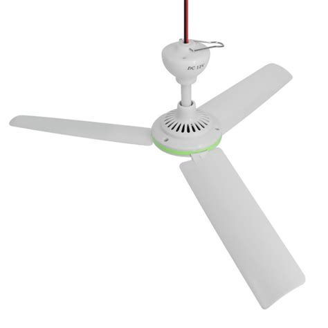 These fans will draw 1/10th the power of a ac fan running through an inverter. White 12V Solar 3 Blade Ceiling Emergency Fan Powerful ...