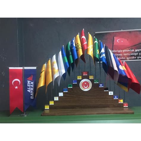 17 li Türk Devletleri Bayrak Seti Alem Bayrak Online Bayrakçınız