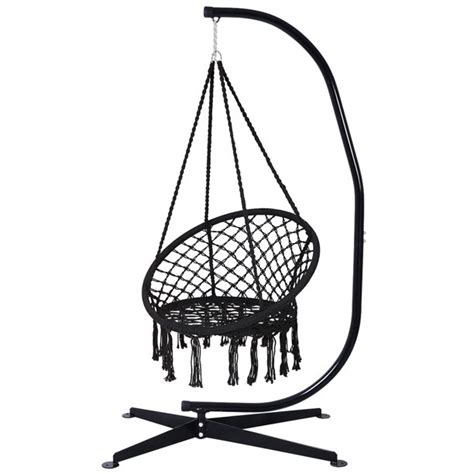 Gymax Hammock Chair Hanging Cotton Rope Macrame Swing ... How to make a chair with templates.