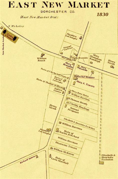 1830 Conceptual Map East New Market Maryland