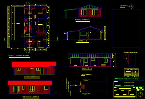 Plano De Casa Para Autocad Image To U